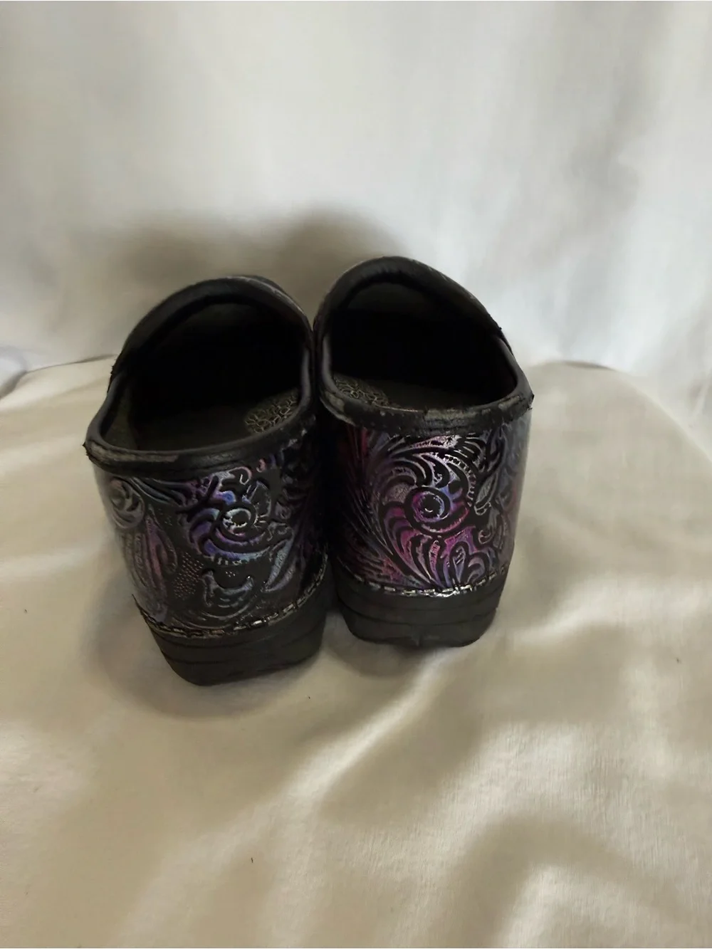 Women’s dansko XP 2.0 Slip-On Clog with Floral Metallic Pattern - Black